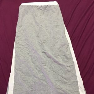 Grey and White Maxi Skirt